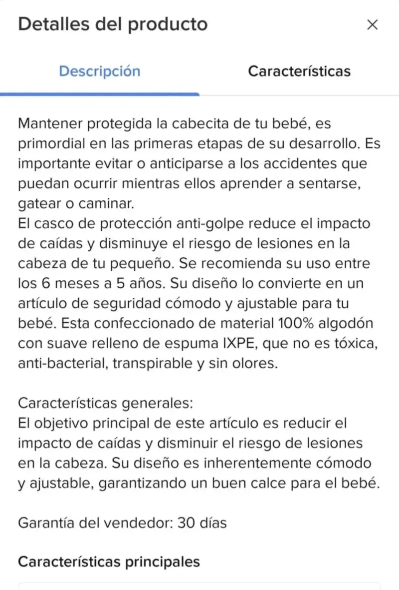 Casco de protección para bebé color coral - 3