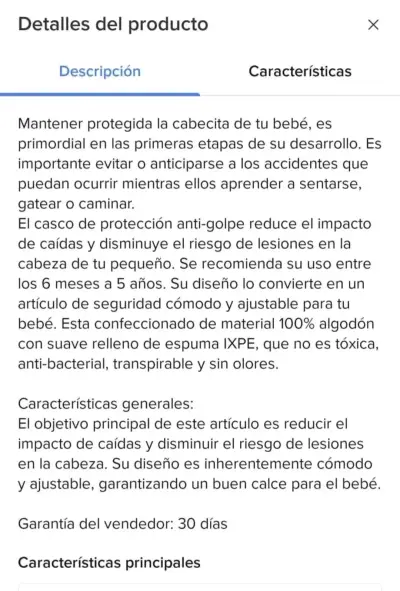 Casco de protección para bebé color coral - miniatura 3