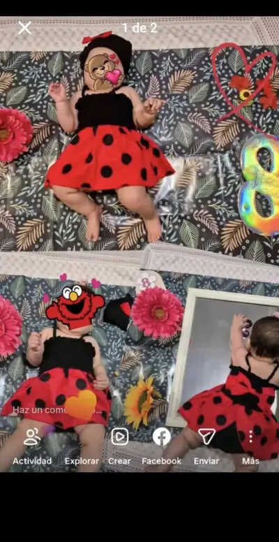 Disfraz de chinita para bebé de 6 a 12 meses - miniatura 1