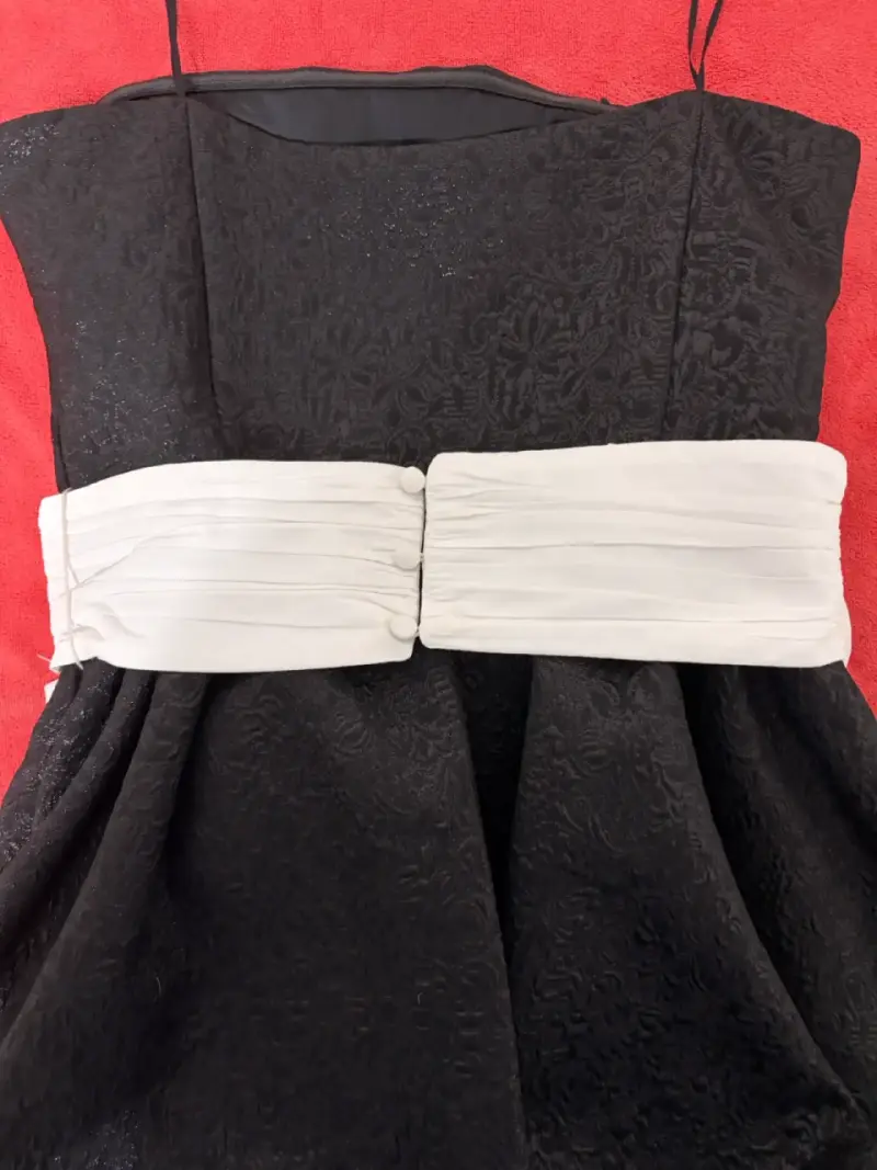 Vestido negro con lazo elegante, ZARA talla S - 6