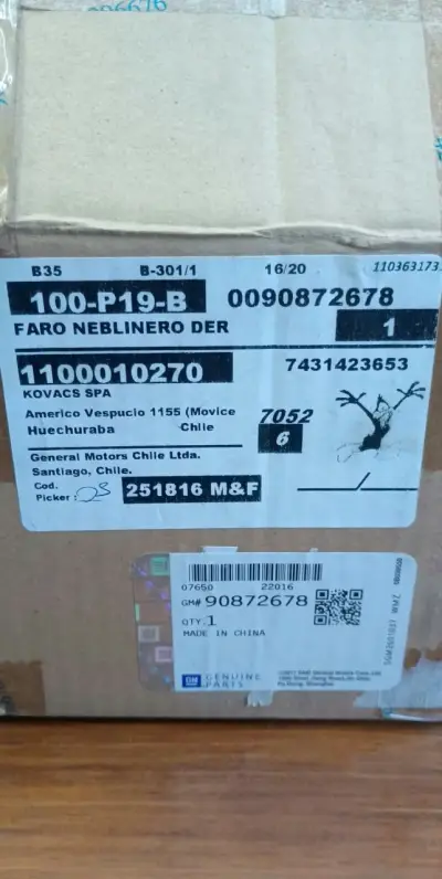 Faro Neblinero Derecho GM 90872678 - miniatura 1