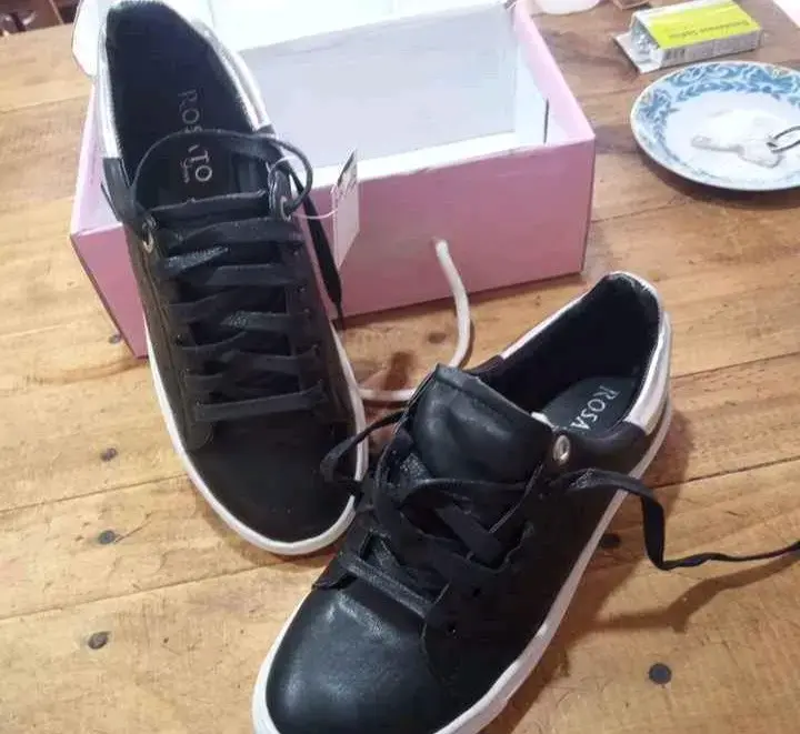 Zapatillas negras de cuero sintético talla 39 nuevas - 4