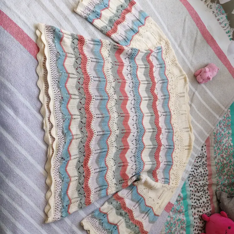 Suéter de punto multicolor con diseño zigzag - 2