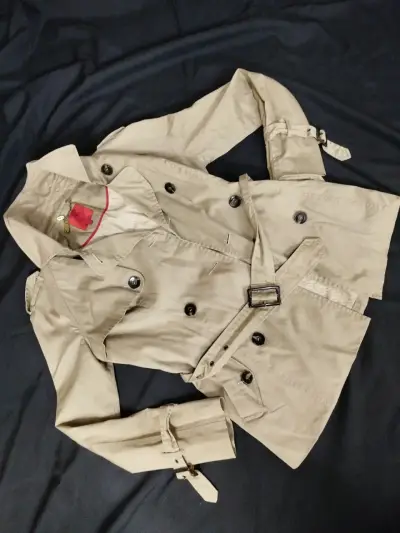 Trench coat beige para mujer Elle - miniatura 1
