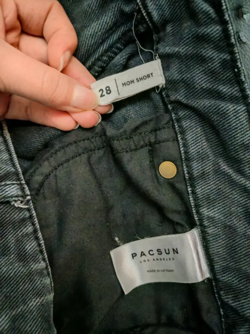 Shorts de mezclilla negros PacSun - 4