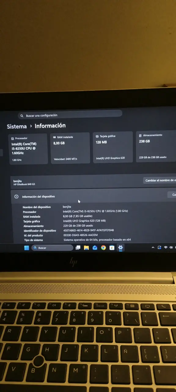 Notebook HP elitebook 840g5 - 2