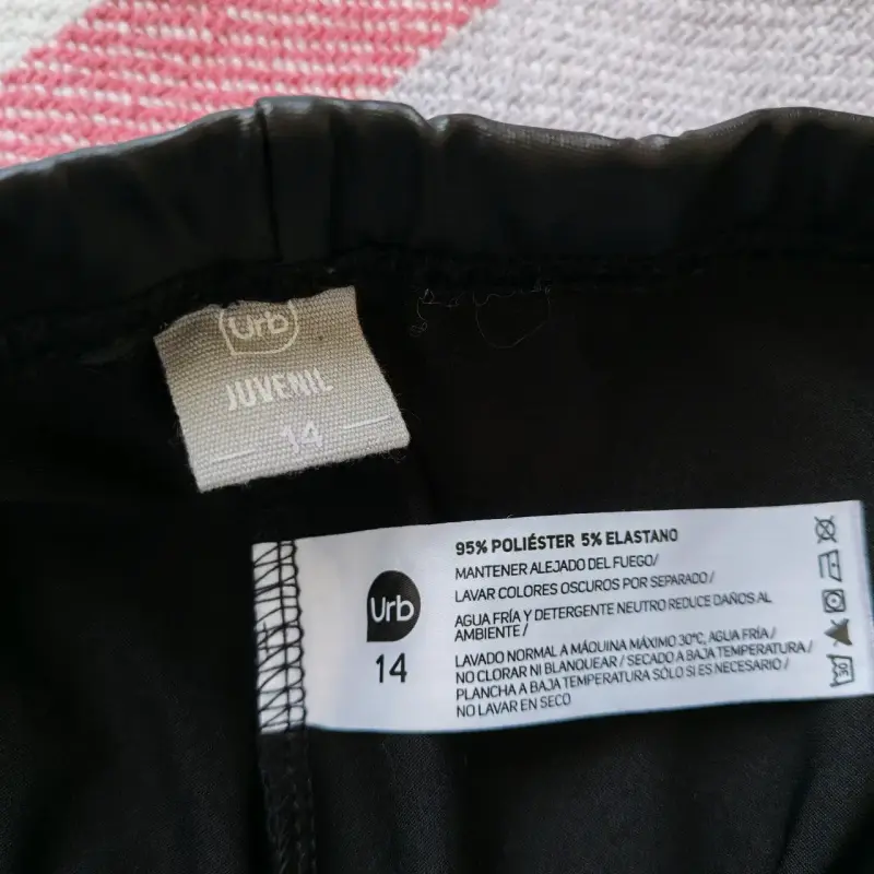 Leggings de cuero sintético negro - 3