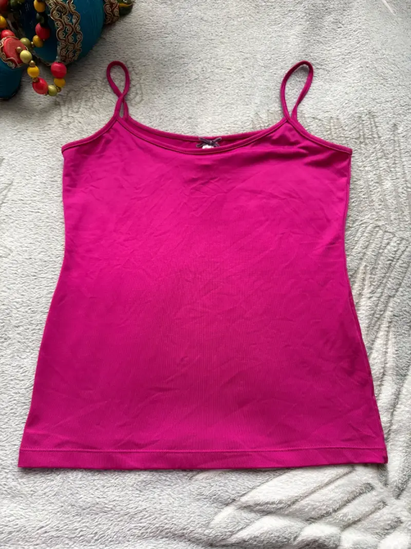 Camiseta sin mangas fucsia para mujer - 1