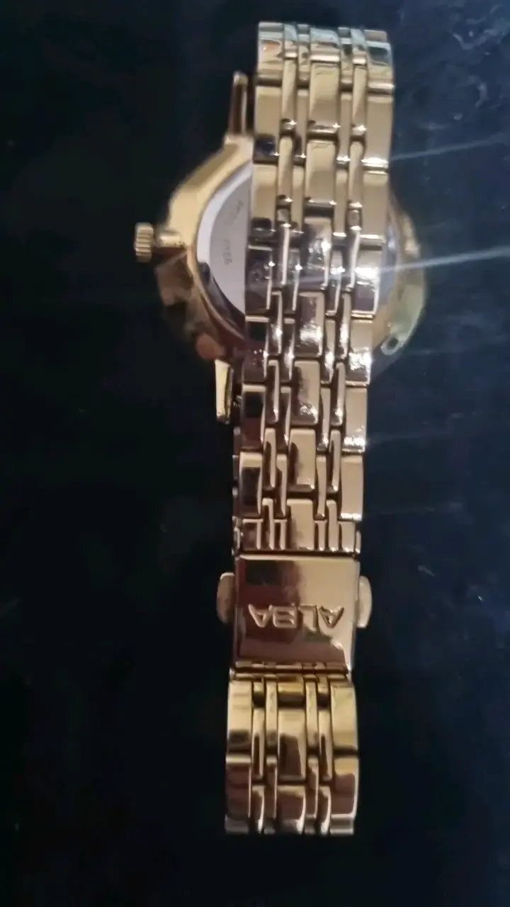 Reloj dorado de pulsera Alba resistente al agua - 5
