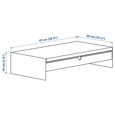 Soporte de Monitor con Cajón Organizador de Bambú - miniatura 5