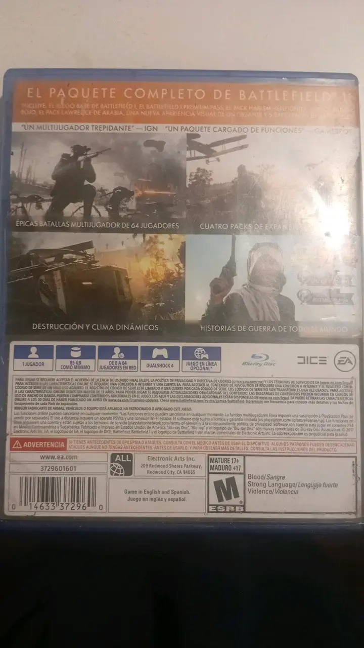 Juego PS4 Battlefield 1 Revolution Completo - 2