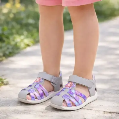 Sandalia Bebé Niña Gris Iridiscente Pillin Tall 25 - miniatura 1