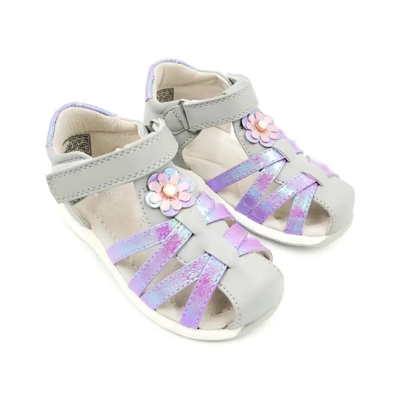 Sandalia Bebé Niña Gris Iridiscente Pillin Tall 25 - 2