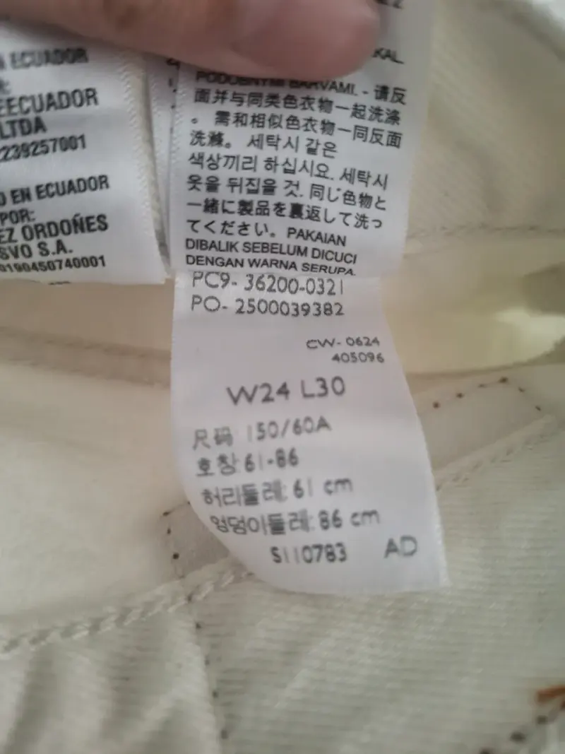 Jeans blancos levis 501 de mezclilla para mujer - 4