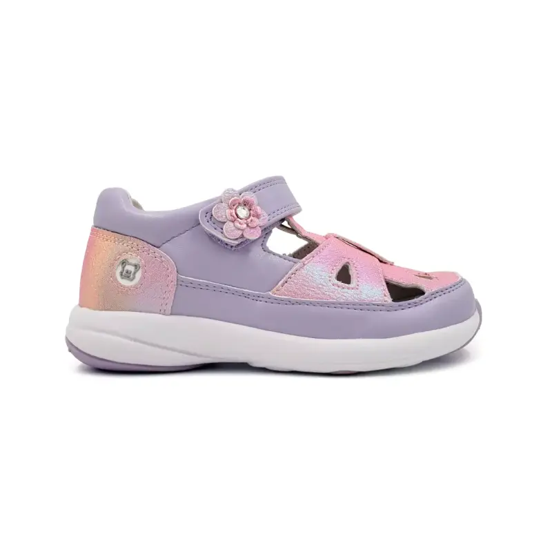 Sandalia Bebé Niña Lila Flor Pillin Talla 22 - 2
