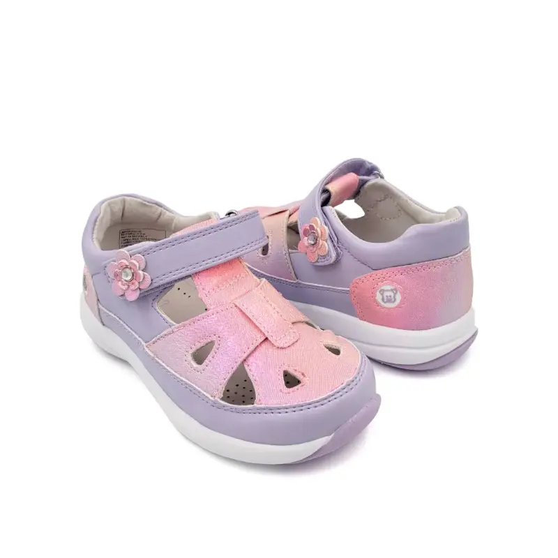 Sandalia Bebé Niña Lila Flor Pillin Talla 22 - 3