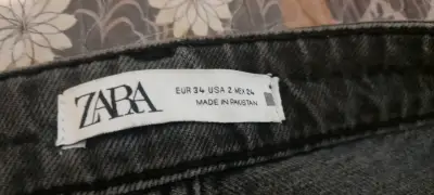 Jeans grises Zara talla 34 - miniatura 3
