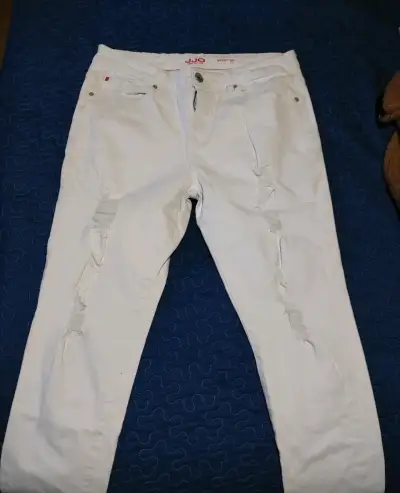 Jeans blancos JJO para hombre, estilo desgastado - miniatura 1