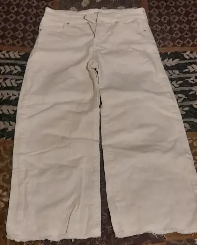 Pantalones de mezclilla blancos Foster para mujer - miniatura 1