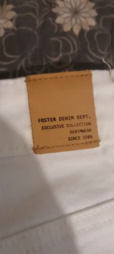 Pantalones de mezclilla blancos Foster para mujer - miniatura 3