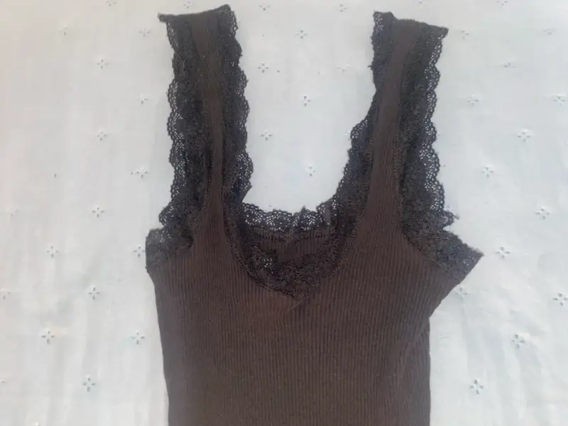 Vestido gris oscuro de encaje - 2