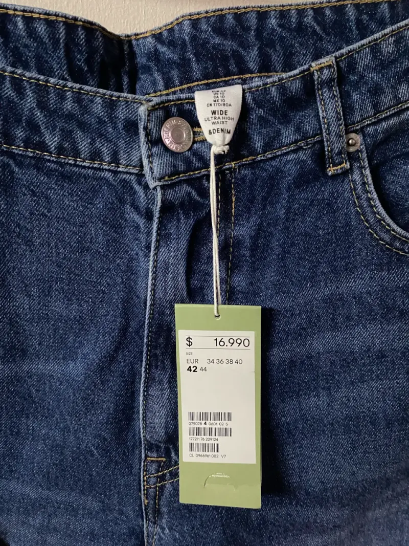 Jeans mujer tiro alto ancho - 1
