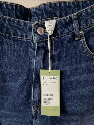 Jeans mujer tiro alto ancho - miniatura 1