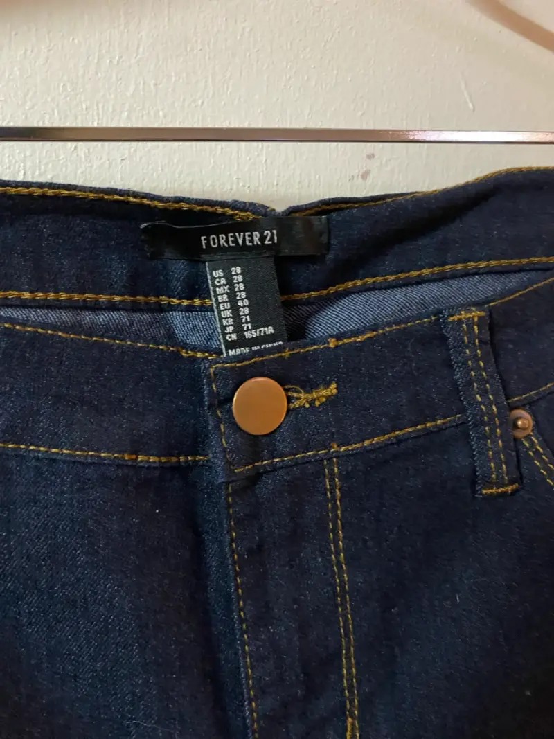 Jeans mujer pitillo azul oscuro Forever 21 - 2