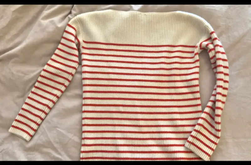 Suéter de rayas rojas y blancas GAP talla XS mujer - 2