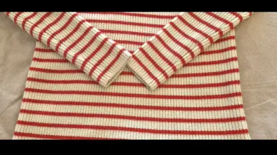 Suéter de rayas rojas y blancas GAP talla XS mujer - miniatura 3