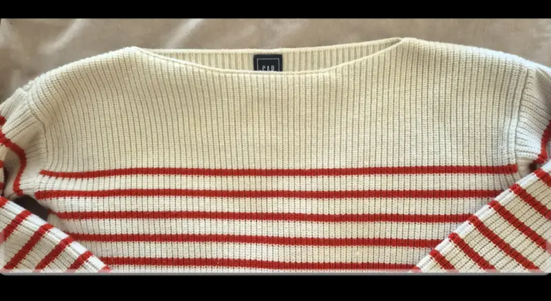 Suéter de rayas rojas y blancas GAP talla XS mujer - 4