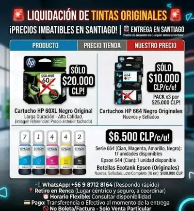 Cartuchos de Tinta HP 664 Negro Originales - miniatura 1