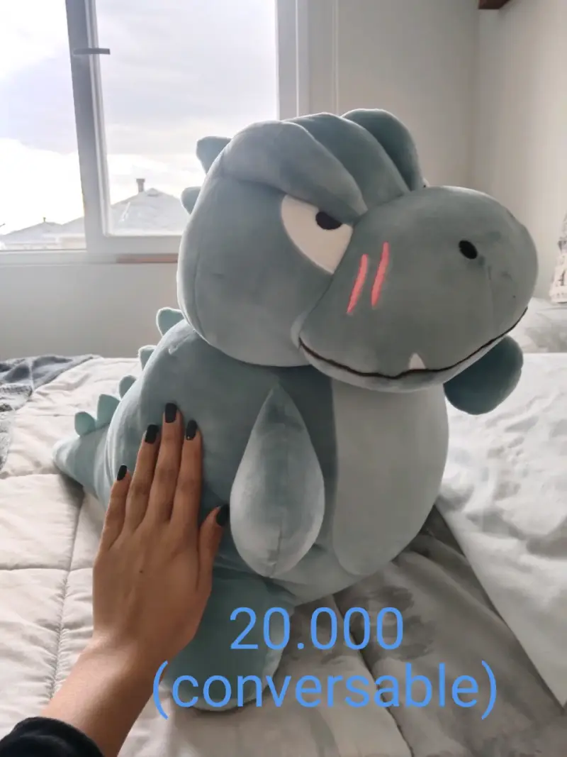 Peluche de dinosaurio grande y suave