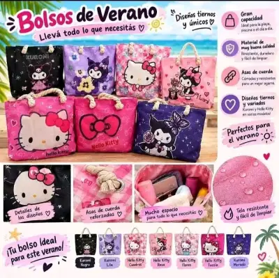 Bolso de verano Hello Kitty con diseño floral - miniatura 1