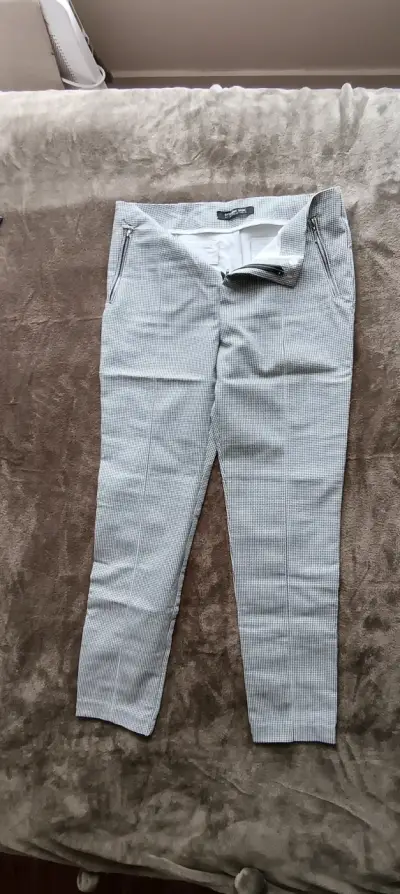 Pantalones de vestir a cuadros para mujer - miniatura 1