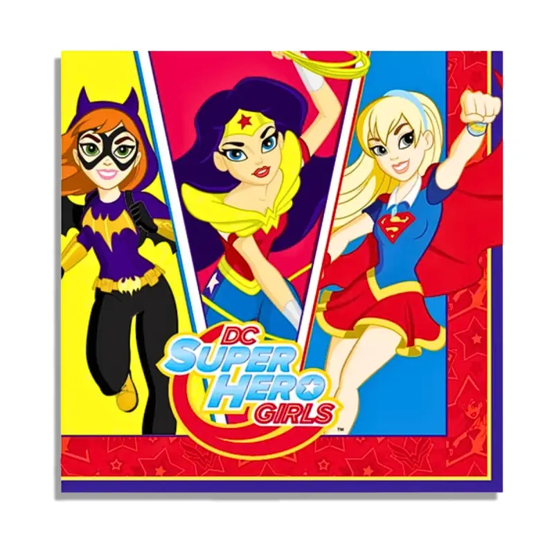 180 Servilletas DC Super Hero Girls para fiestas - 2