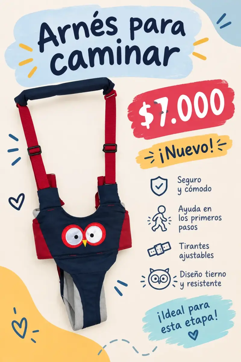 Arnés para aprender a caminar bebés azul - 3