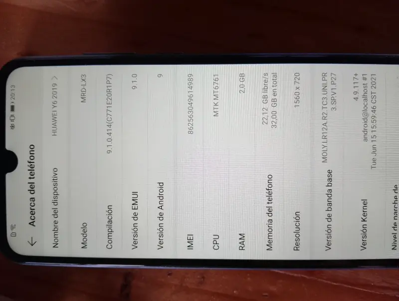 Huawei Y6 2019 con cargador y cable - 3
