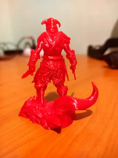 Figura Dovahkiin Skyrim Impresion 3D 7,2cm - miniatura 3