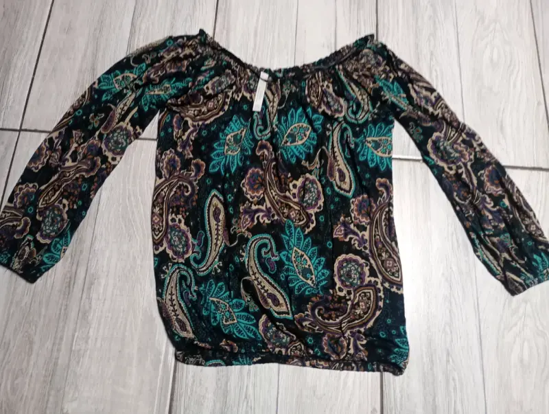 Blusa estampada bohemia Zara manga larga - 1