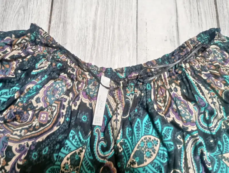 Blusa estampada bohemia Zara manga larga - 2