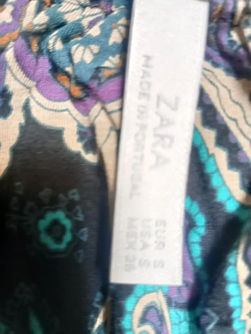 Blusa estampada bohemia Zara manga larga - 4