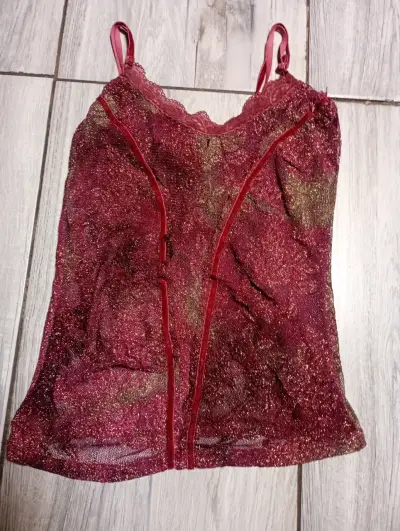 Top de encaje rojo brillante Umbrale - miniatura 1