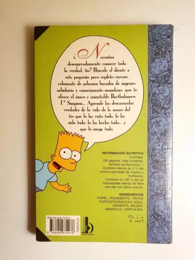 Libro 'Guía para la Vida' de Bart Simpson 1ra Edic - miniatura 2