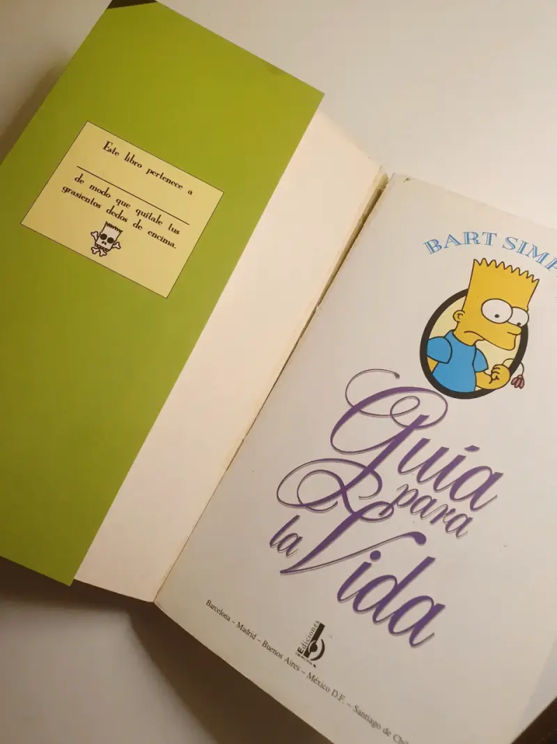 Libro 'Guía para la Vida' de Bart Simpson 1ra Edic - 3