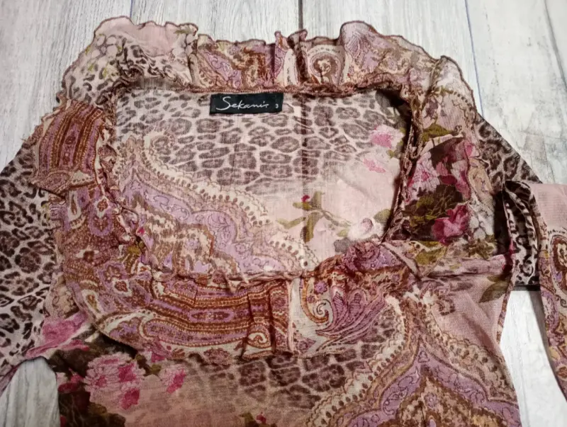 Blusa estampada floral manga larga Sekami - 2