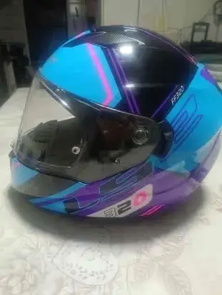 Casco integral LS2 Stream Evo azul y morado - miniatura 1