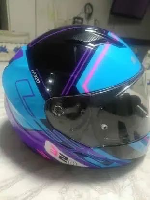 Casco integral LS2 Stream Evo azul y morado - 5