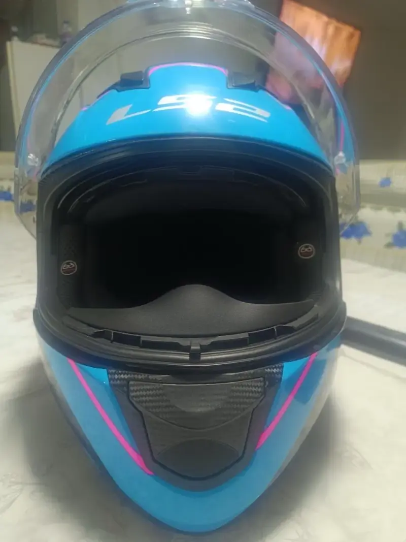 Casco integral LS2 Stream Evo azul y morado - 6