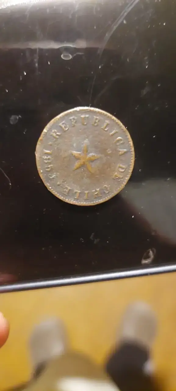 Moneda Antigua de Chile 1 Centavo - 2